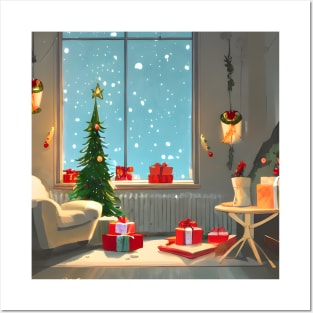 Christmas Vibes Love Christmas Trees During Holiday Season Partying Alone at Home Posters and Art